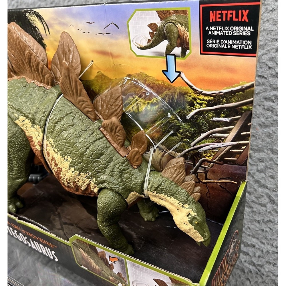 Jurassic World Stegosaurus DinoEscape Figure Mattel NetflixDinosaur Destroyers